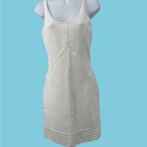 RALPH LAUREN Black Label Size M White  Viscose  Mid Dress  MSP$995‎ white off